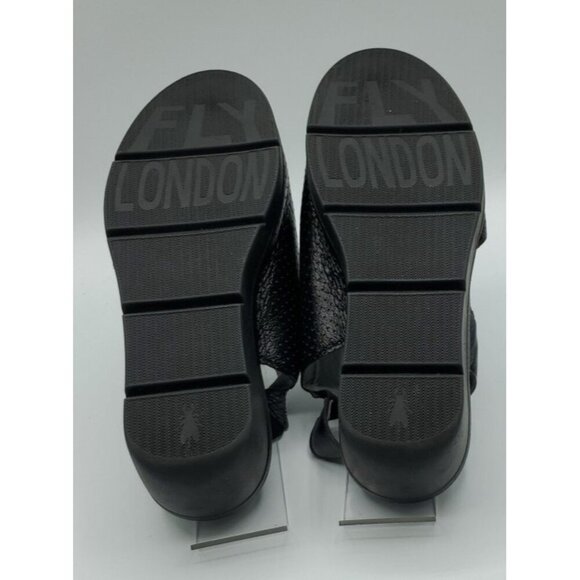 Fly London Women's Black Corners Sandal Peep Toe Size 36 US 5.5 - 6 - Picture 13 of 14